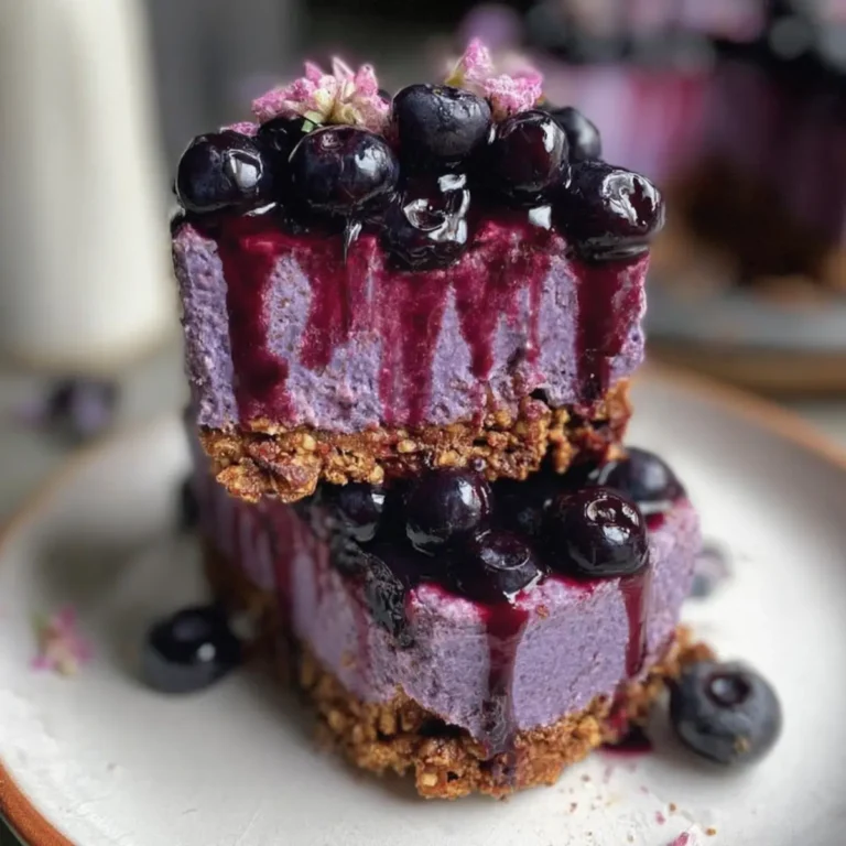 Blaubeer Cheesecake ohne Backen