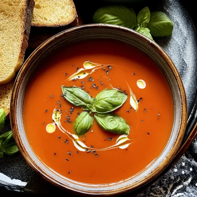 Cremige Tomaten Basilikum Suppe