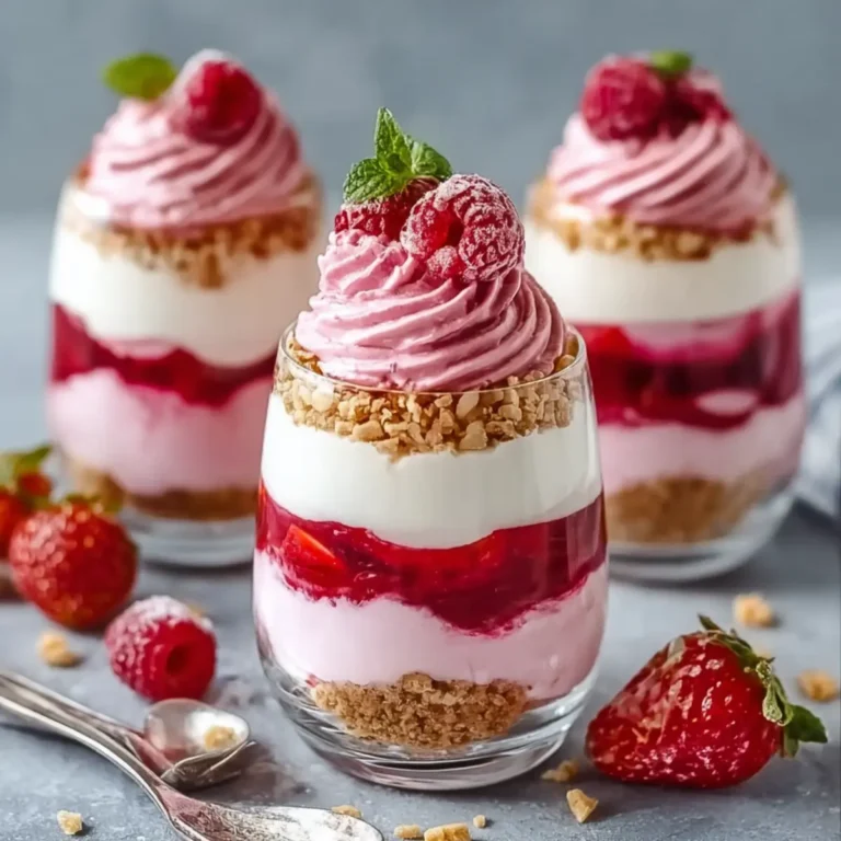 Erdbeerkäsekuchen Parfait Becher
