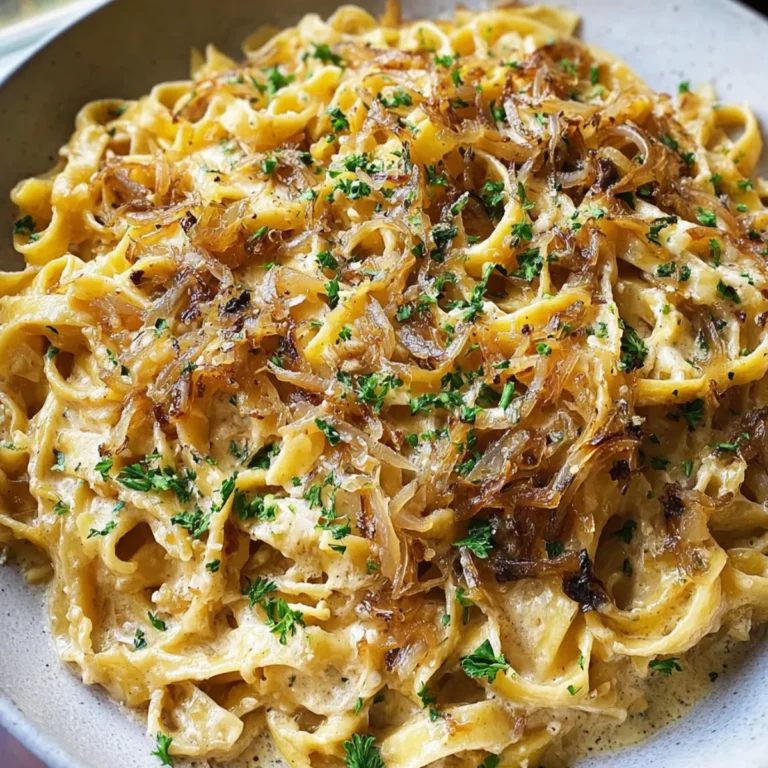 Französische Zwiebelpasta