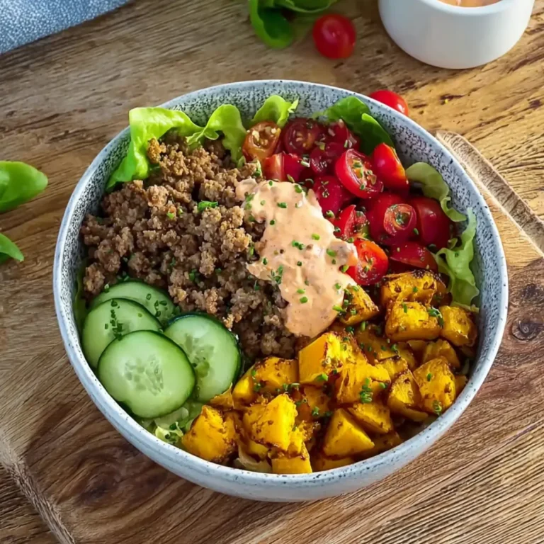 Gesunde Burger Bowl