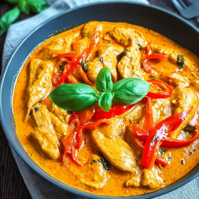Hähnchen Geschnetzeltes mit Paprika Sahne Sauce