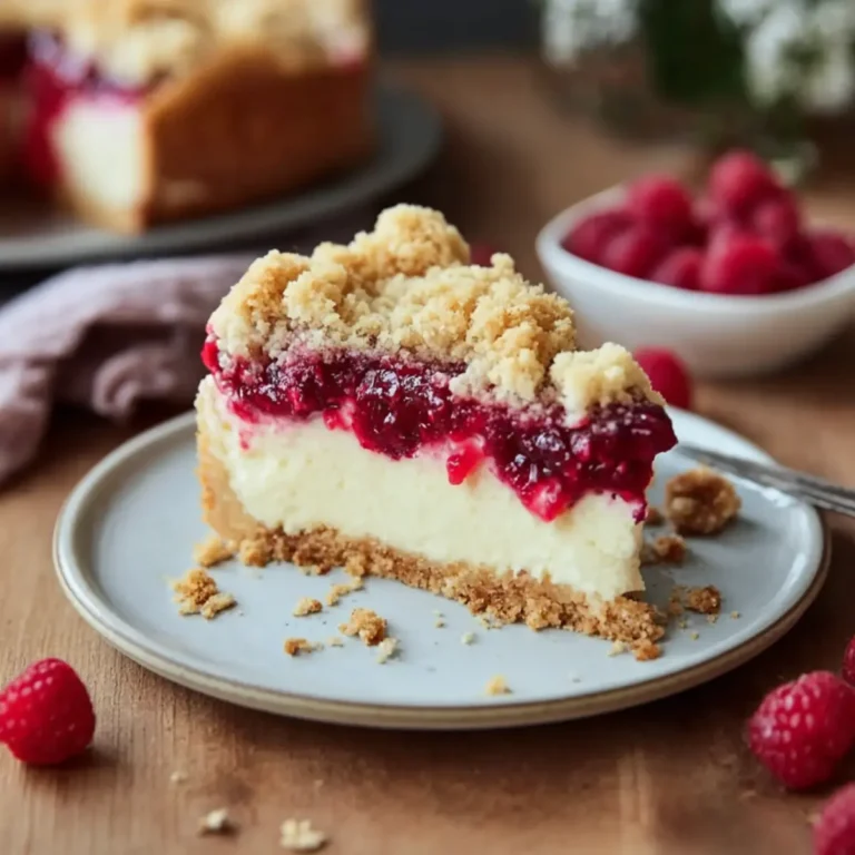 Himbeer Streusel Kuchen mit Joghurt Cheesecake