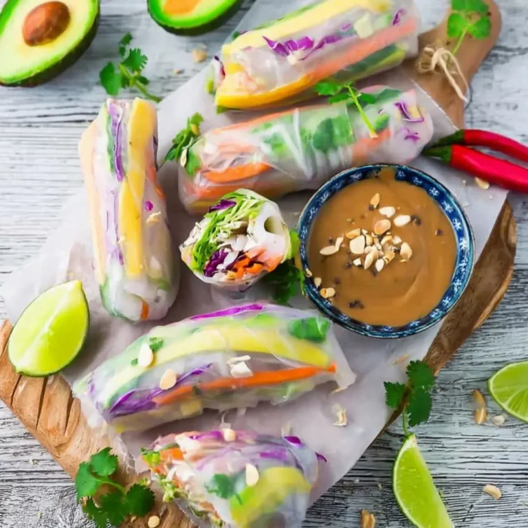 Sommerrollen mit Erdnusssauce