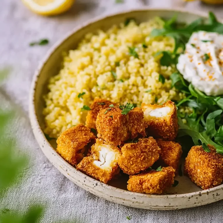 Zitronenbulgur mit Knuspertofu