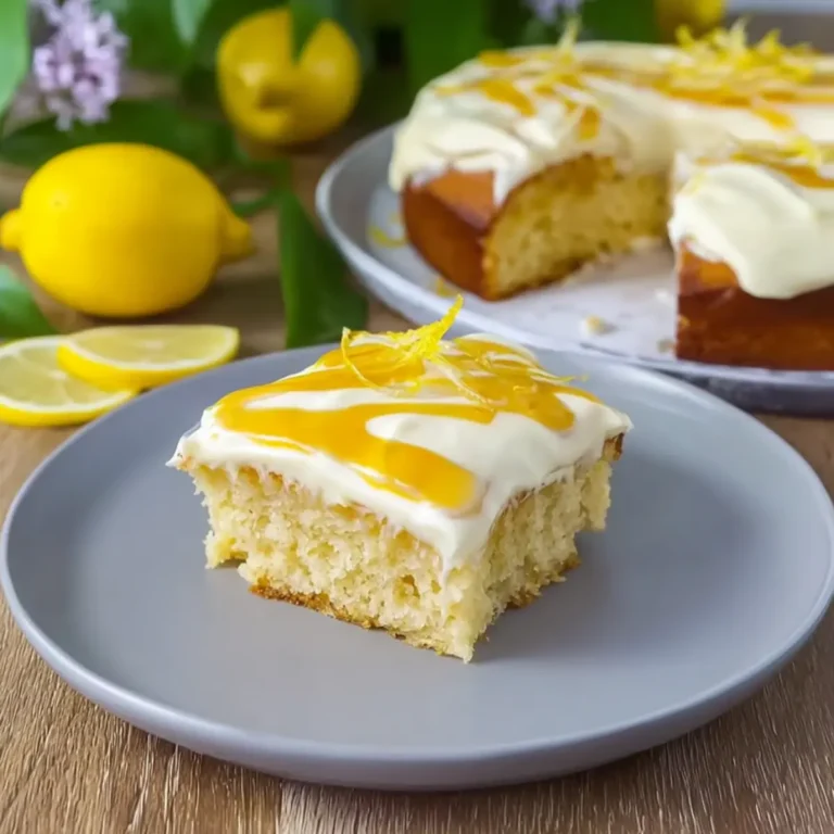 Zitronenkuchen mit Frischkäsefrosting