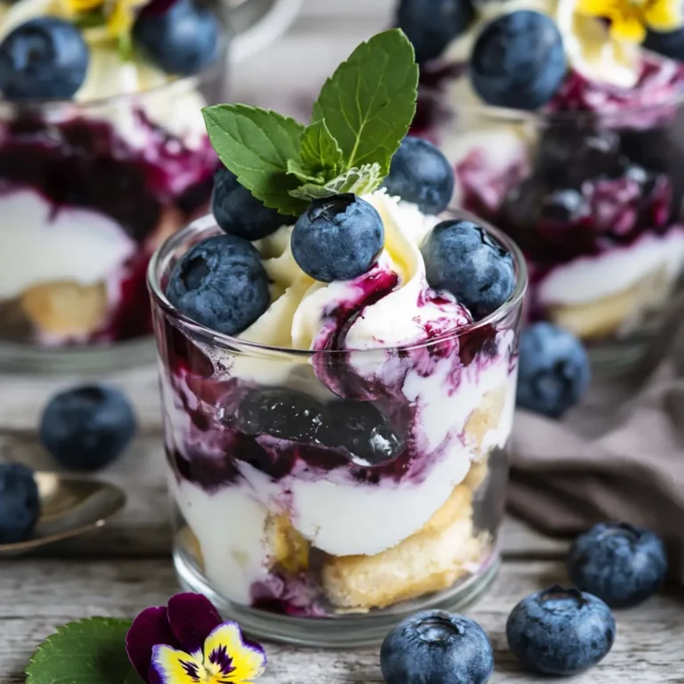 Blaubeer Tiramisu im Glas ohne Ei & Alkohol