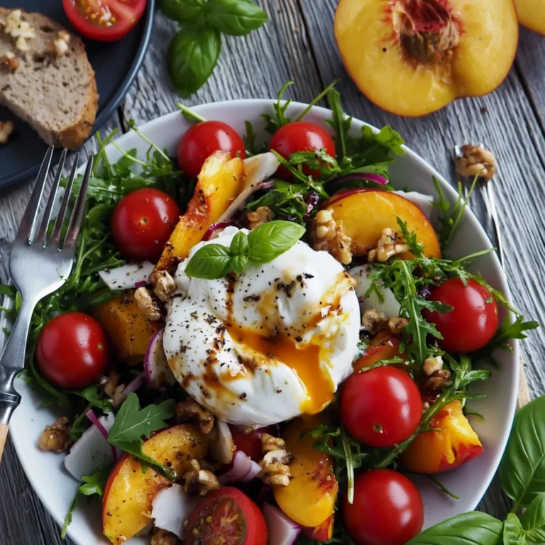 Burrata Sommersalat mit Nektarinen