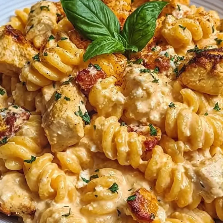 Cremige Hähnchen Feta Pasta