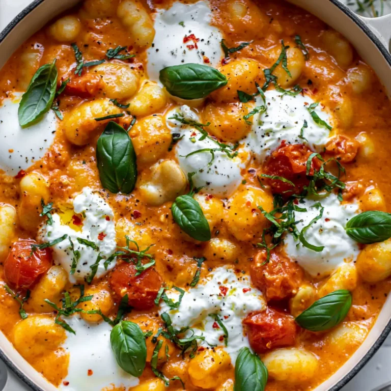 Cremige Tomaten Gnocchi mit Burrata