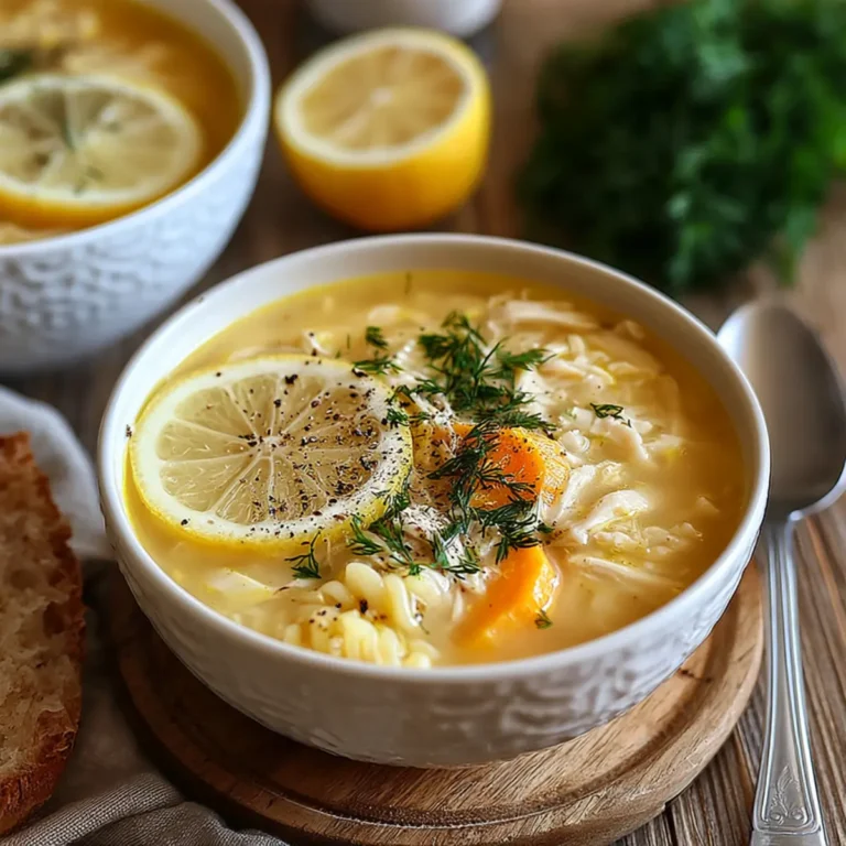 Griechische Zitronen Hähnchensuppe