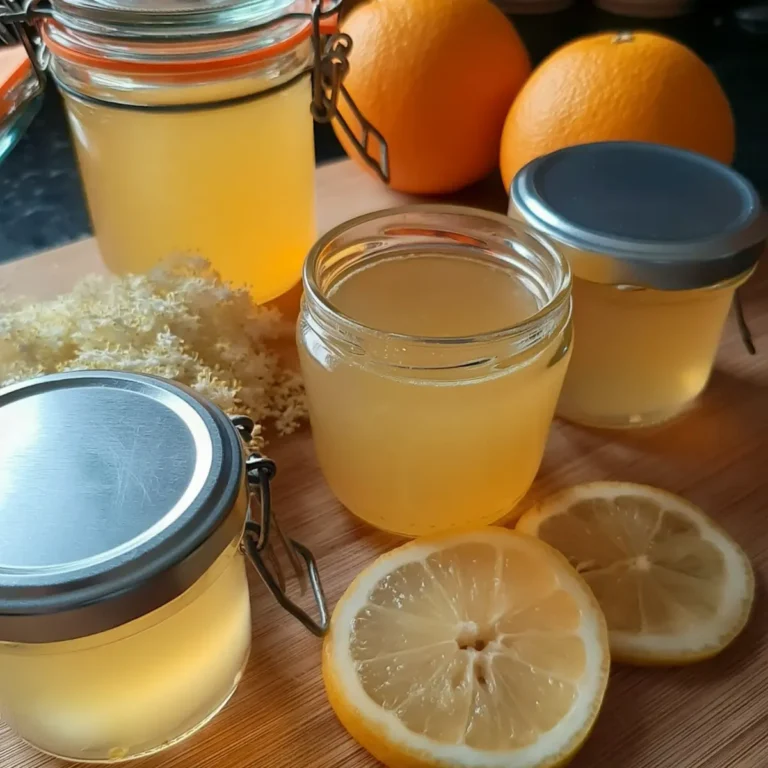 Holunderblüten Zitronen Orangen Gelee