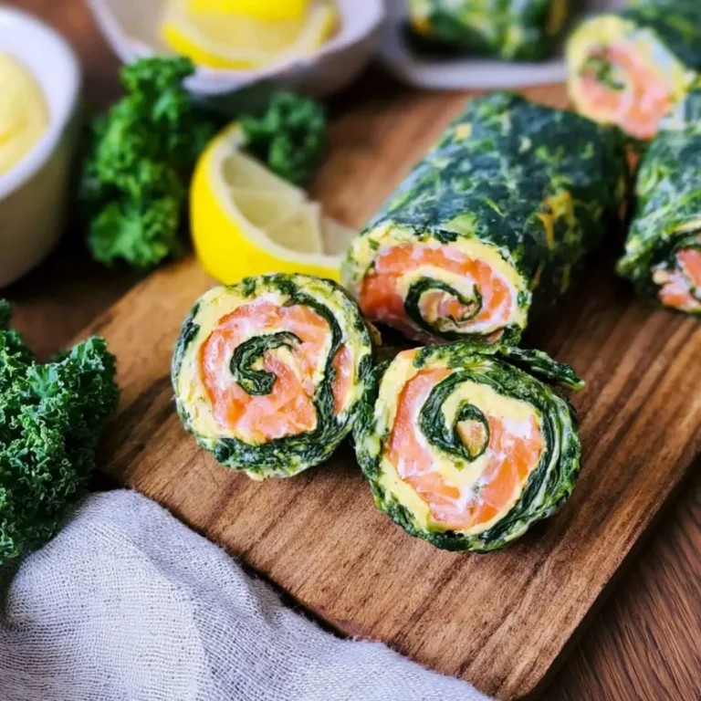 Low Carb Spinat Lachs Rolle
