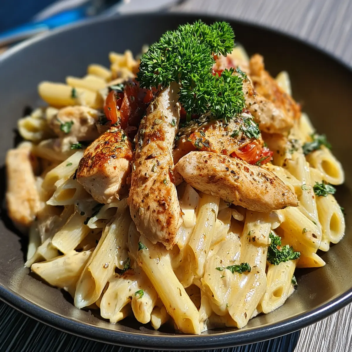 Pasta mit Hähnchen