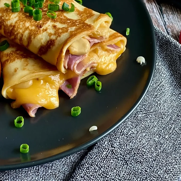 Pfannkuchen mit Schinken und Käse