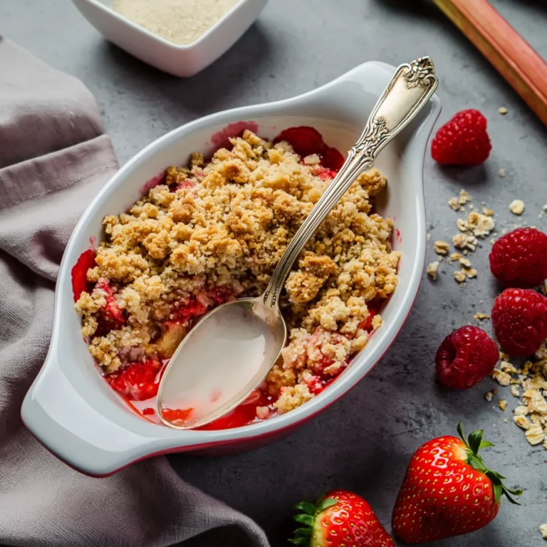 Rhabarber Erdbeer Crumble