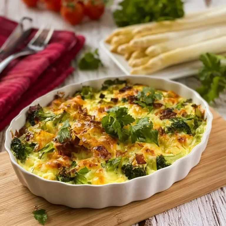 Spargelauflauf Low Carb