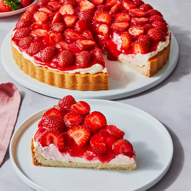 Erdbeerkuchen mit Vanillecreme