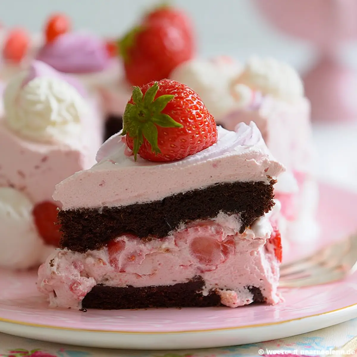 Erdbeermousse Torte