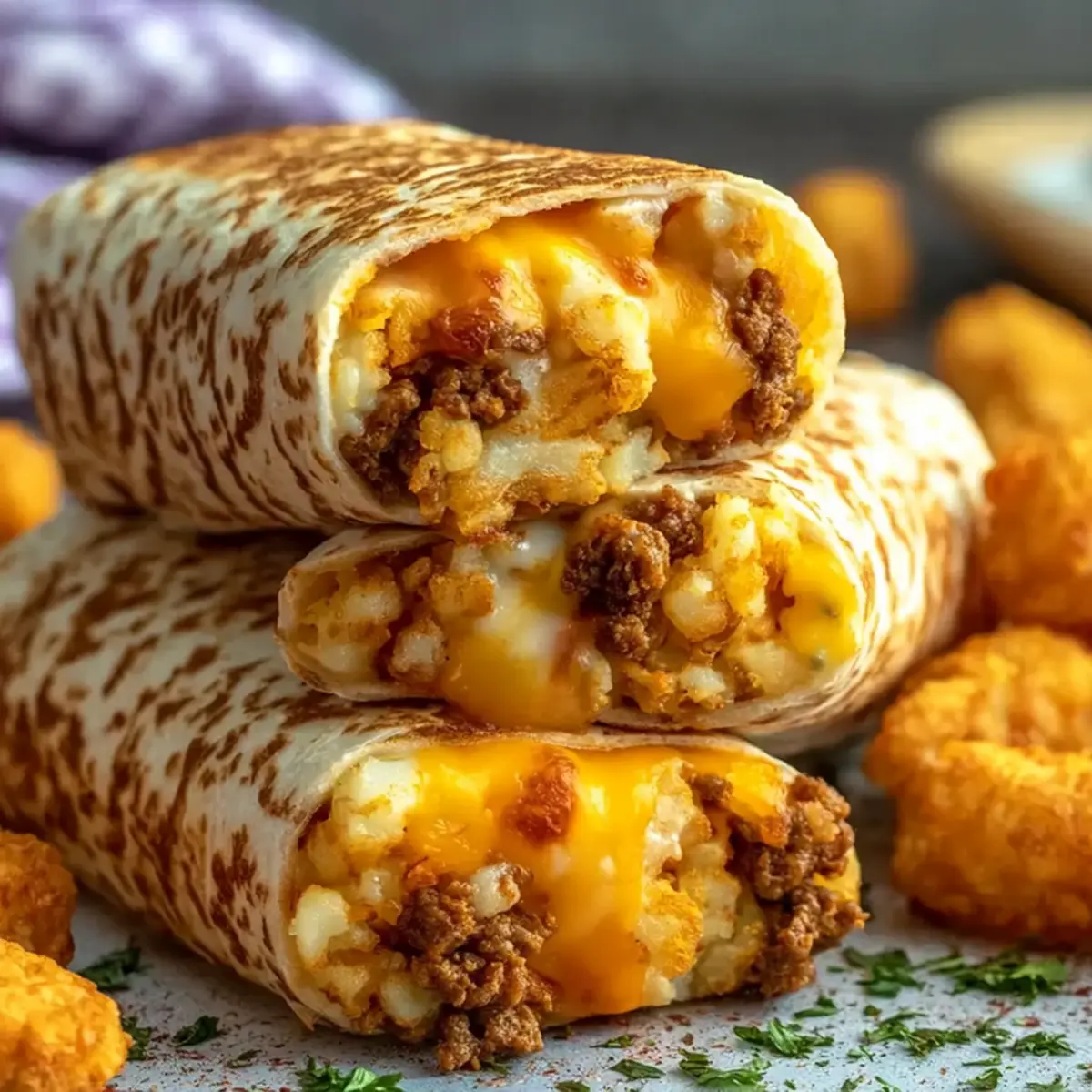 Käse Kartoffel Burritos