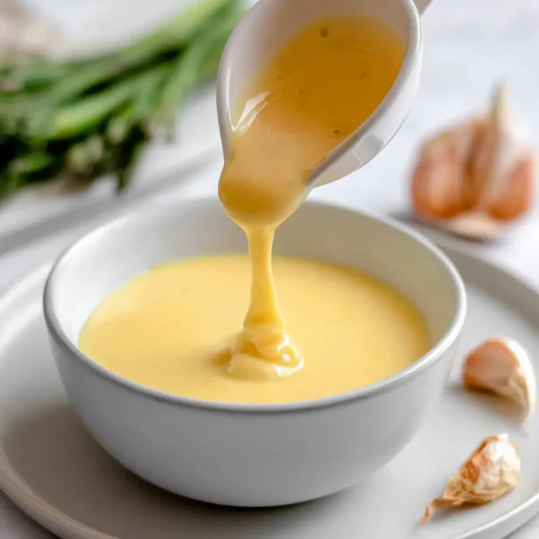 Sauce Hollandaise mit geröstetem Knoblauch
