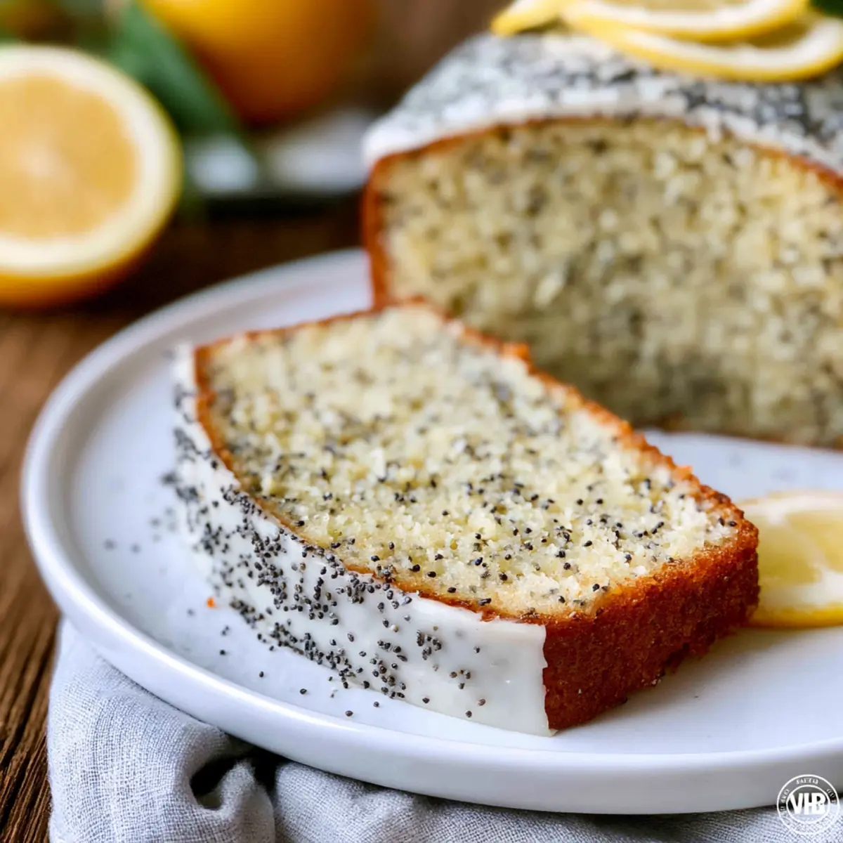 Veganer Mohn Zitronen Kuchen